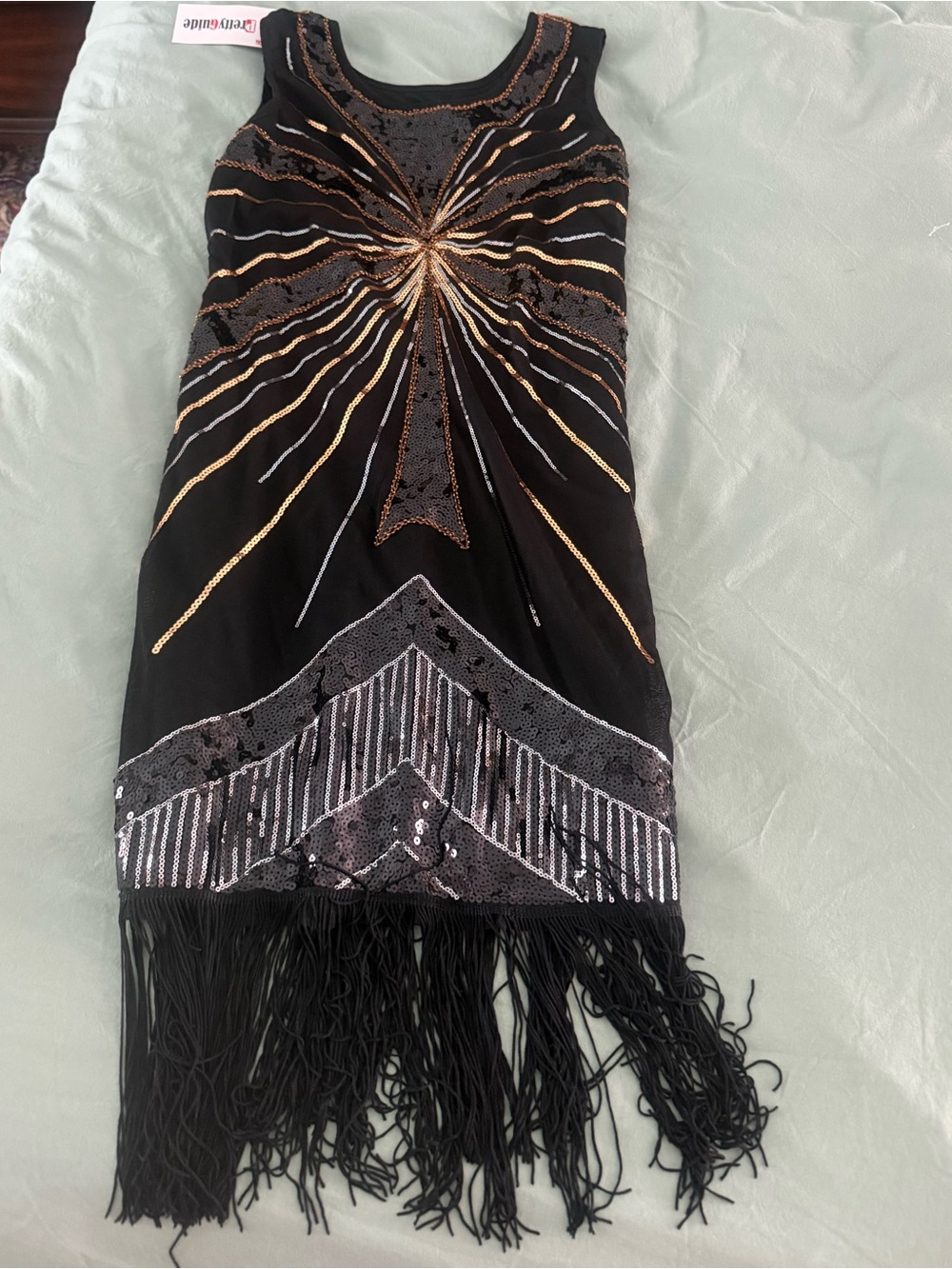 Prettyguide Black 1920s Flapper Dress Sequin Fringe Great Gatsby Costume